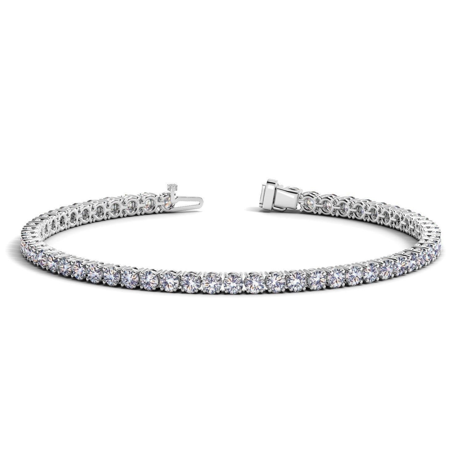 Diamond bracelet on a white background