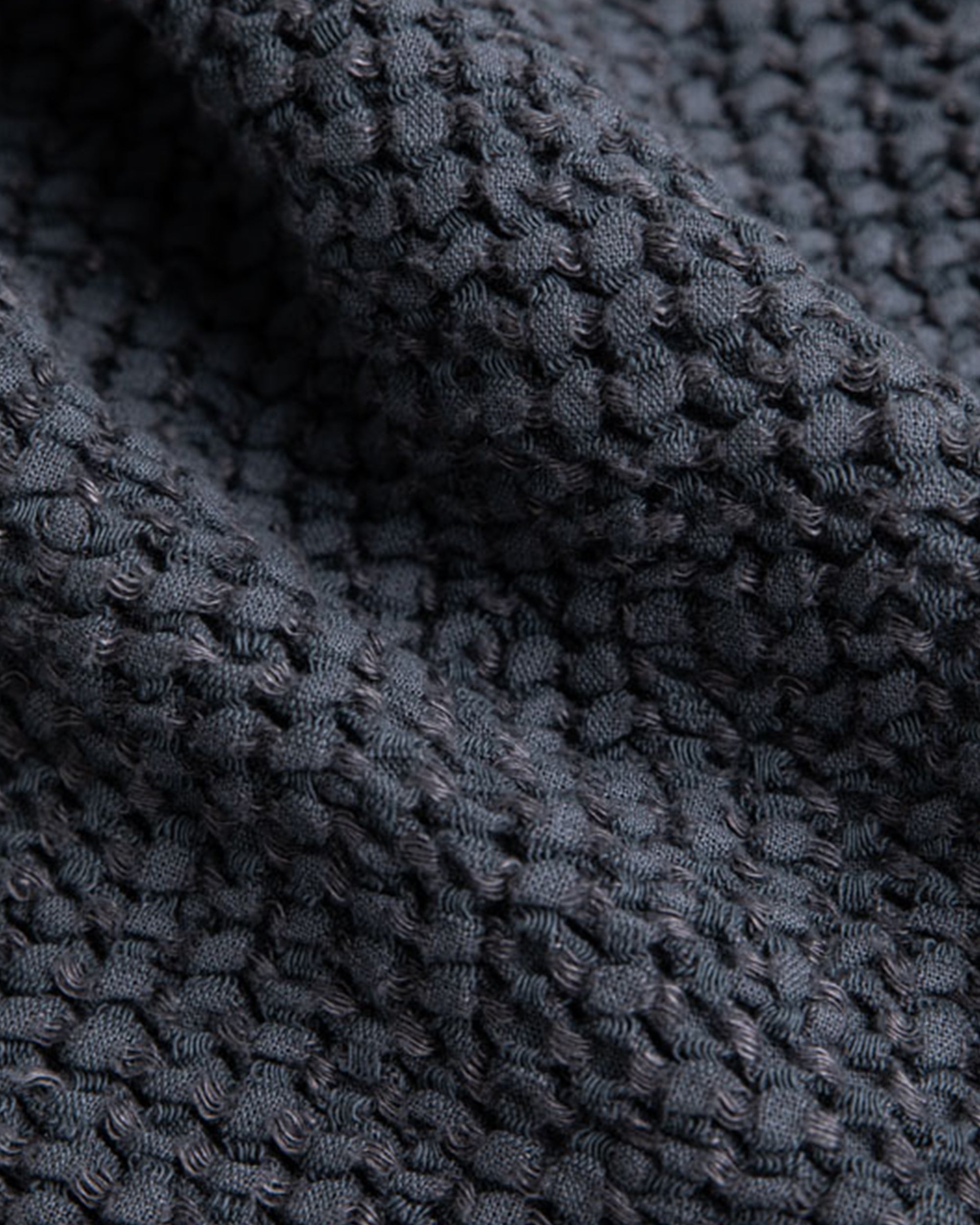 MagicLinen Dark Gray Waffle Blanket