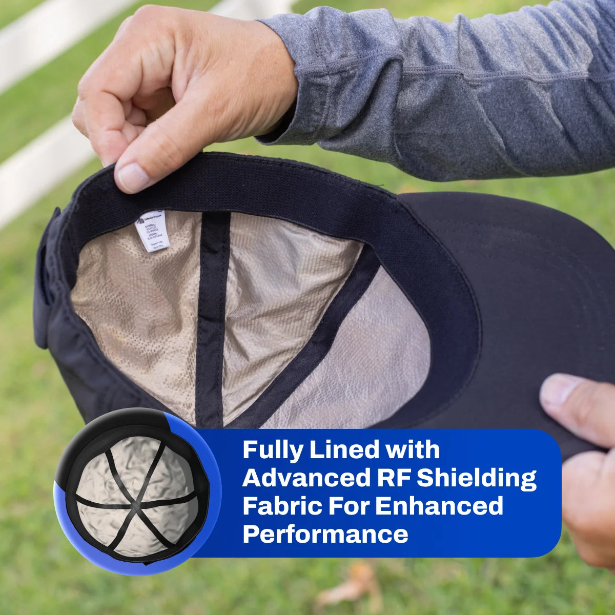 DefenderShield EMF Radiation Protection Baseball Cap