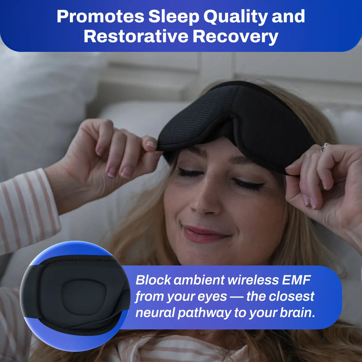 DefenderShield EMF Radiation Protection Sleep Mask