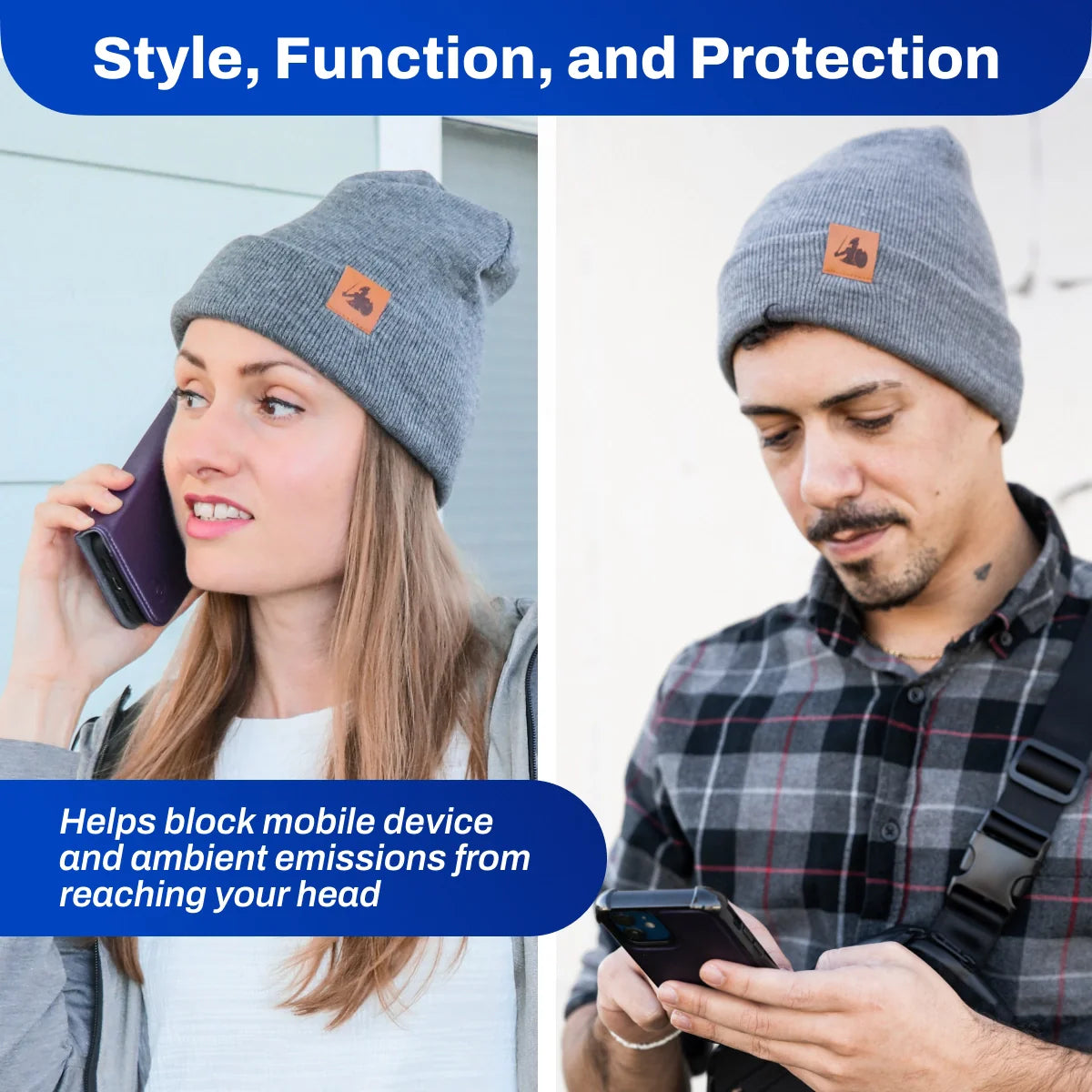 DefenderShield EMF Radiation Protection Winter Beanie