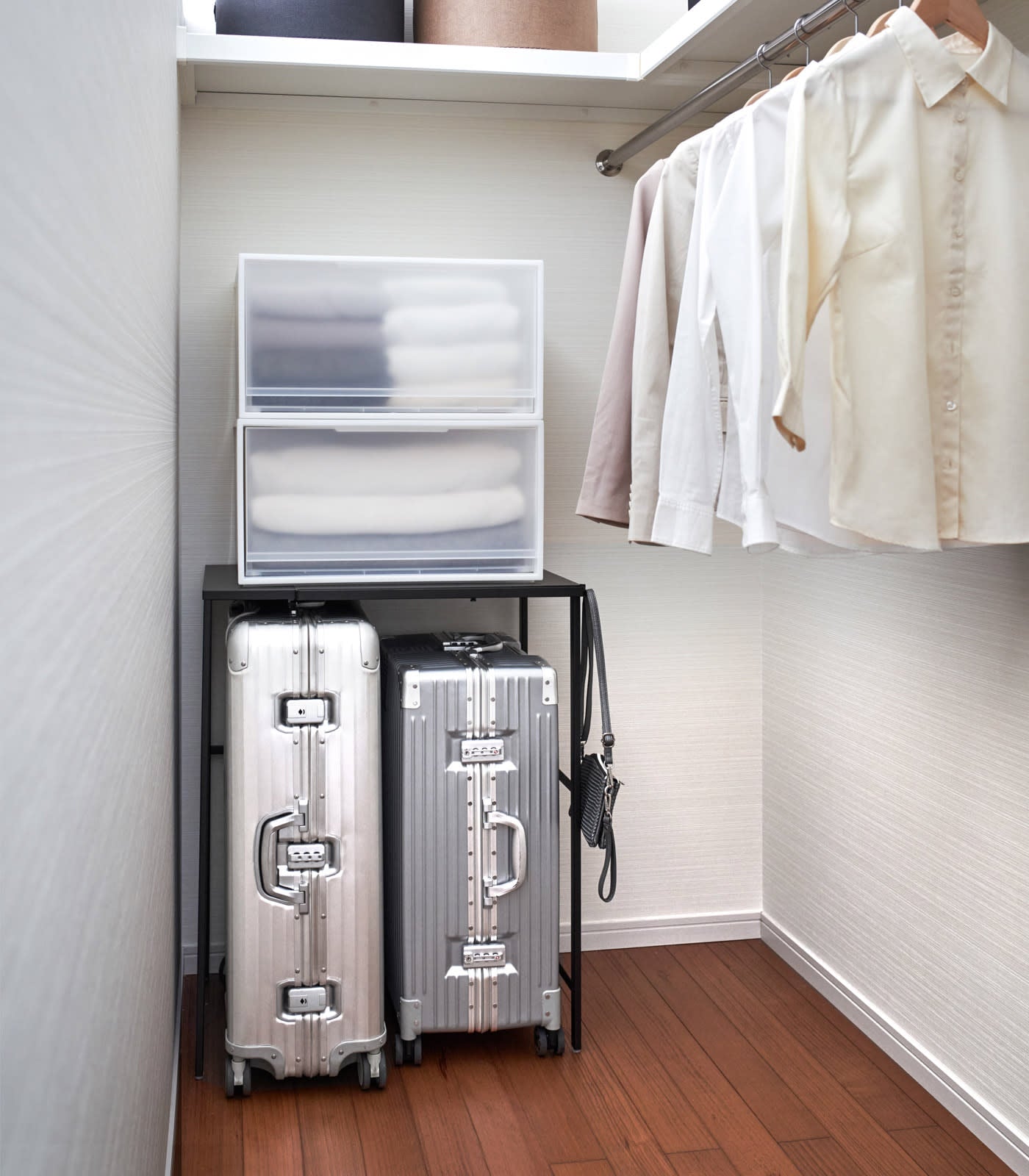 Yamazaki Home Expandable Suitcase Rack - Steel