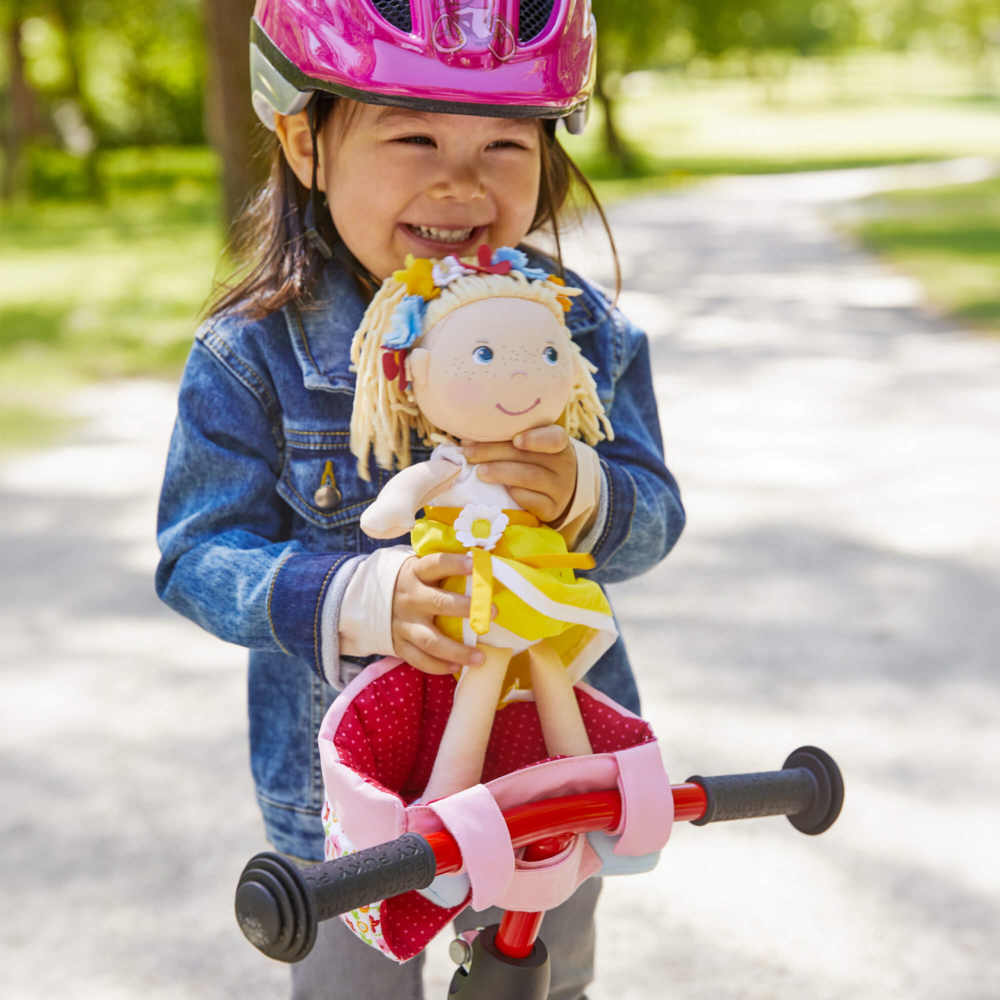 HABA Soft Doll's Bike Seat Flower Meadow