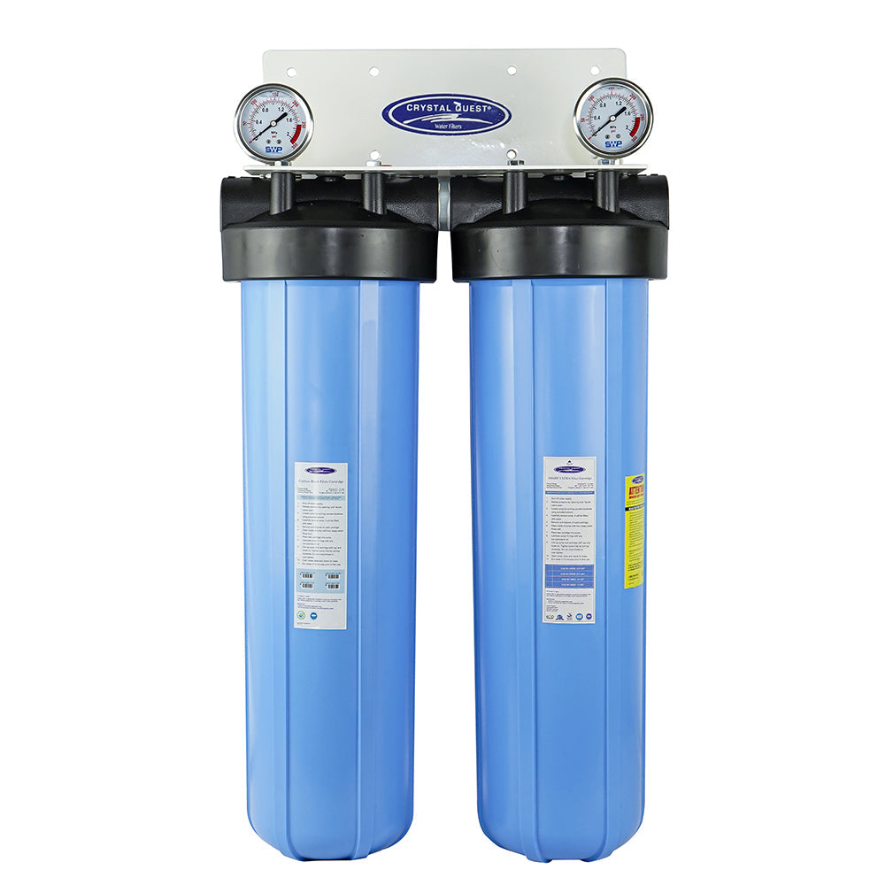 Crystal Quest Big Blue Whole House Water Filter, SMART Series (6-8 GPM | 2-3 people)