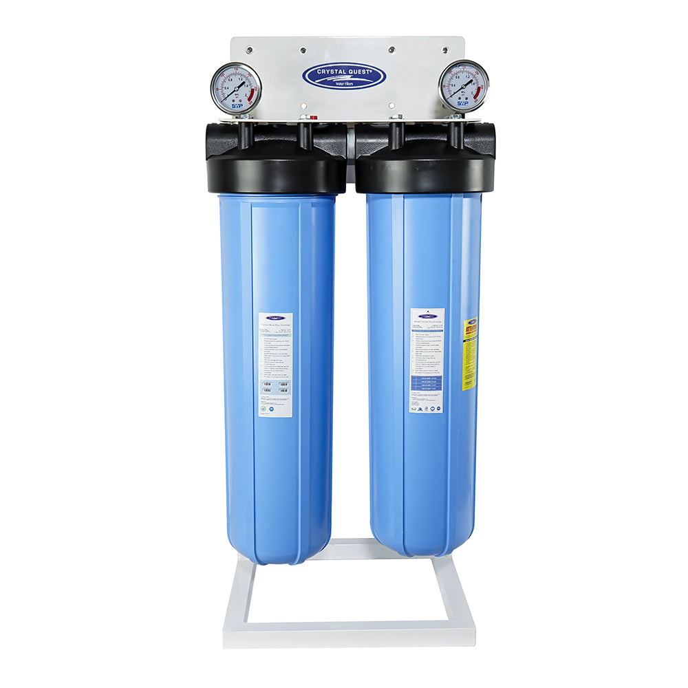Crystal Quest Big Blue Whole House Water Filter, SMART Series (6-8 GPM | 2-3 people)