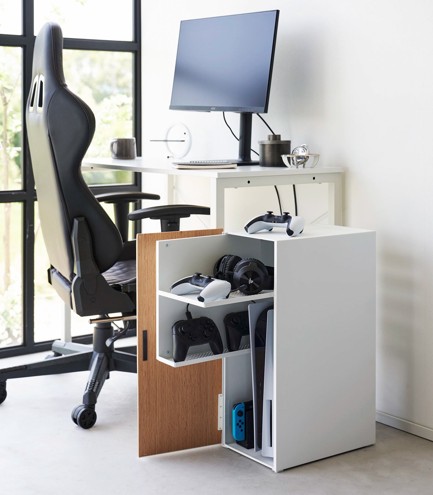 Yamazaki Home Video Game Storage Cabinet - Steel