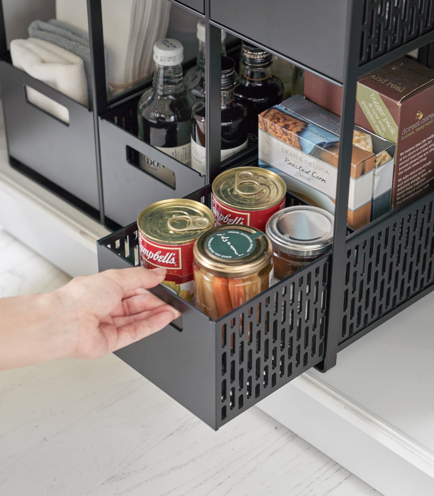 Yamazaki Home Two-Tier Cabinet Storage Basket