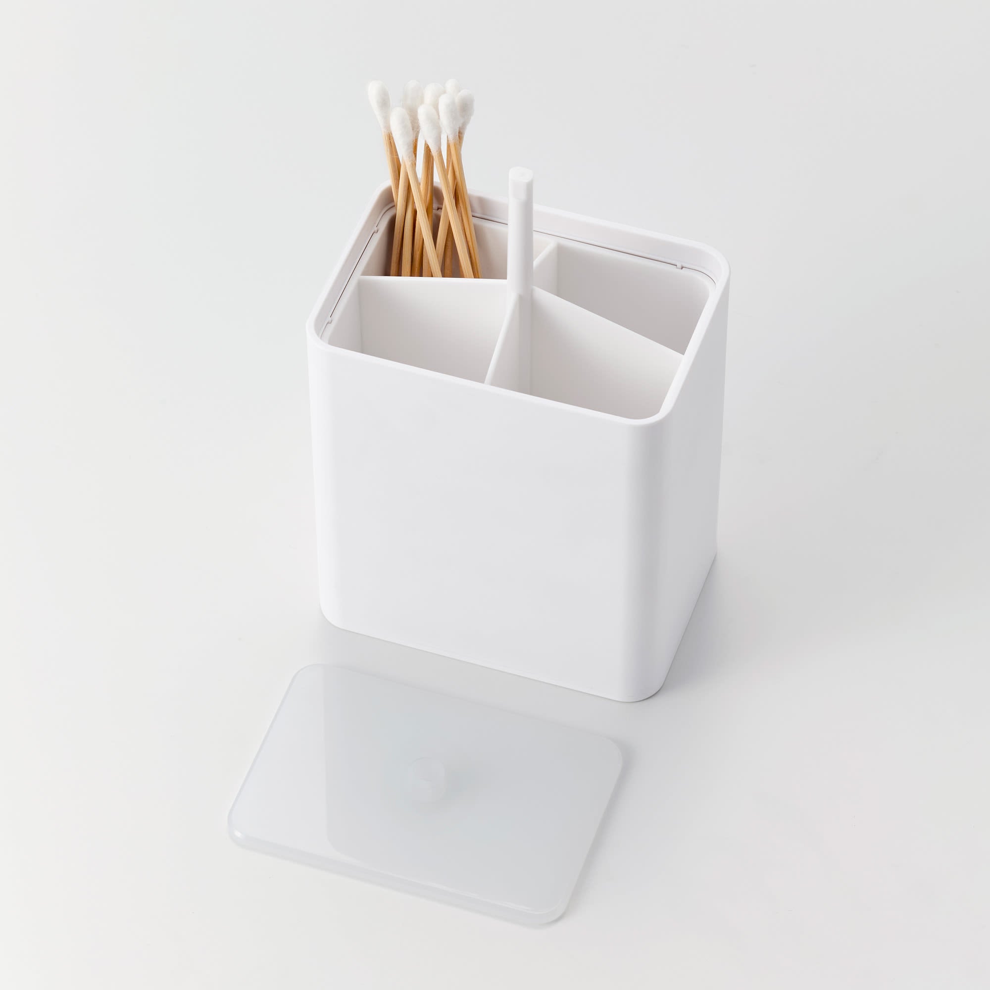 Yamazaki Home Cotton Swab Push-Top Case