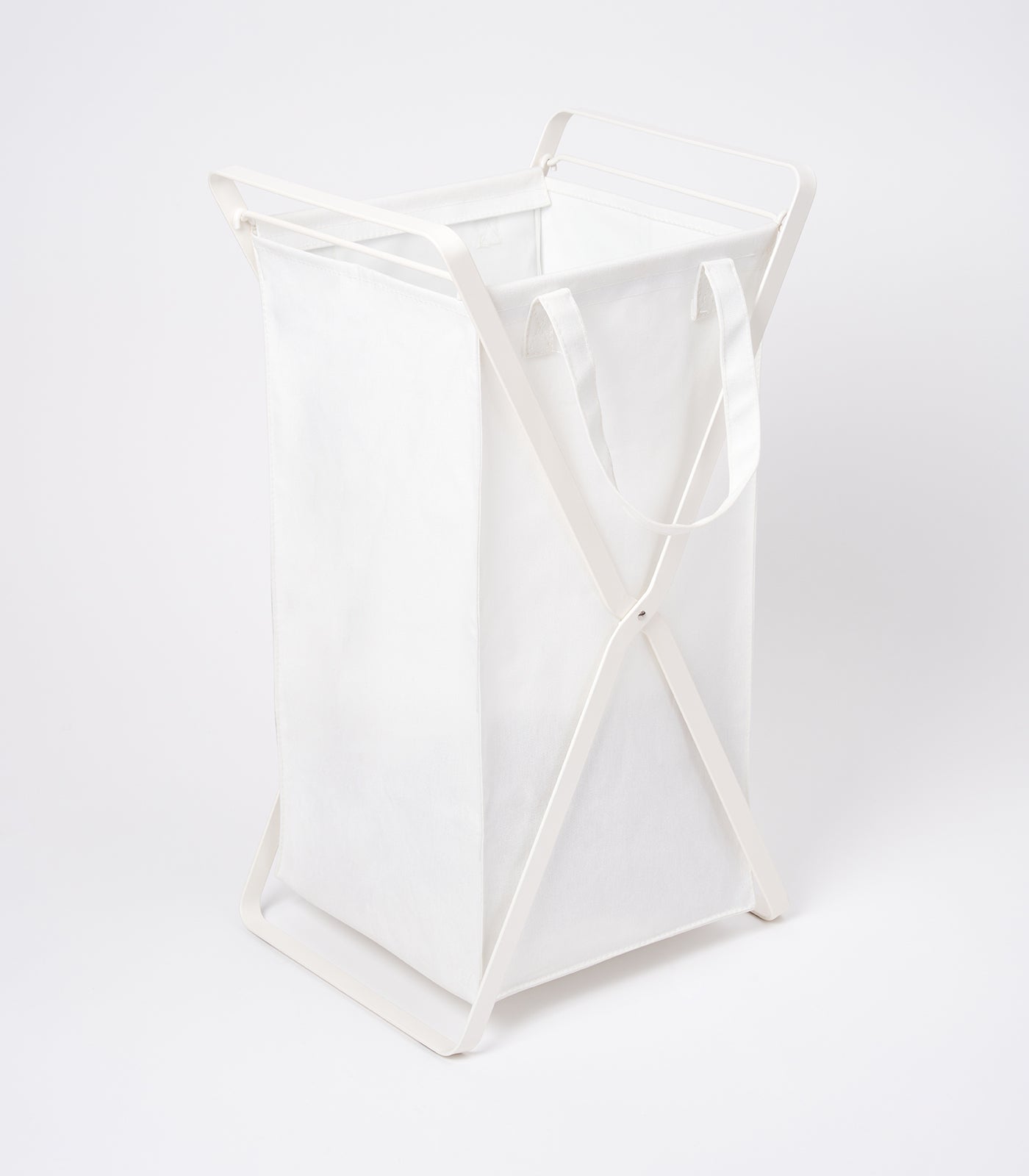 White geometric lampshade on a white background
