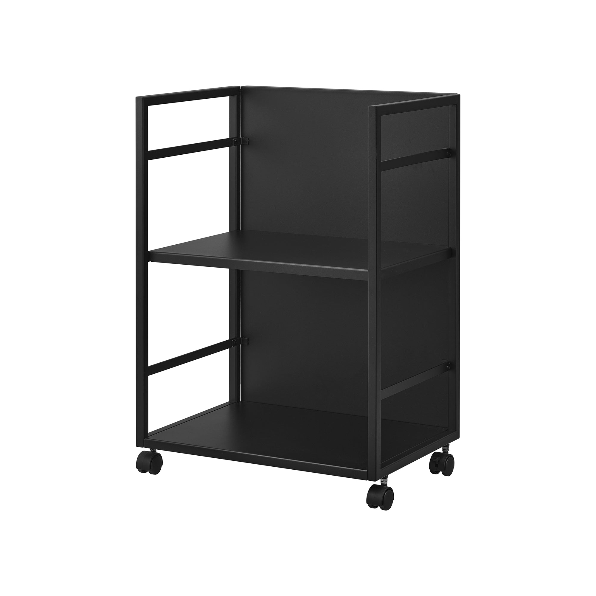 Yamazaki Home Two-Tier Hideaway Storage Cart (24" H)  - Steel