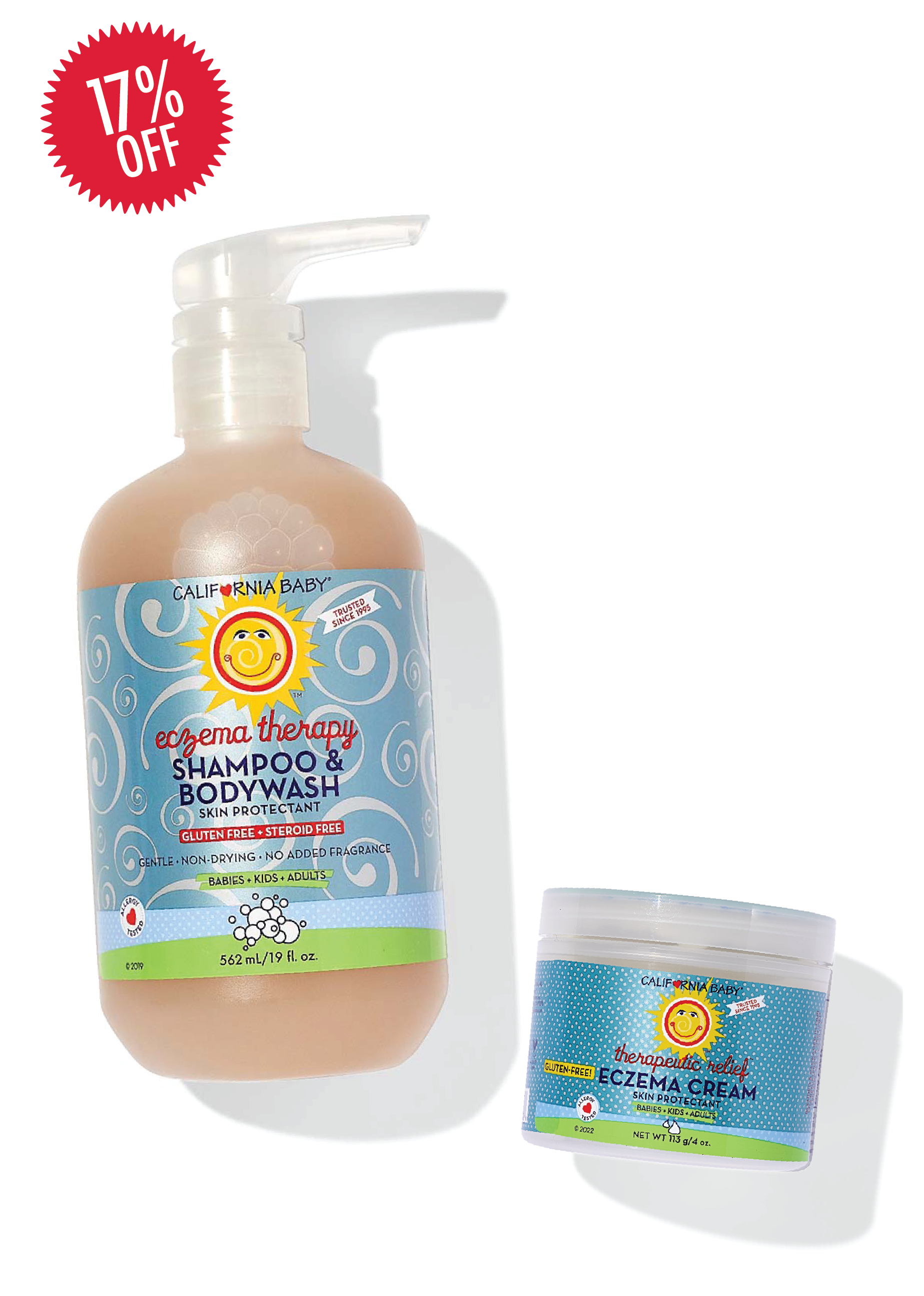 California Baby Eczema Cream + Wash Bundle