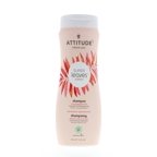 Lush bottle of shampoo with a pink label featuring a sunflower design.