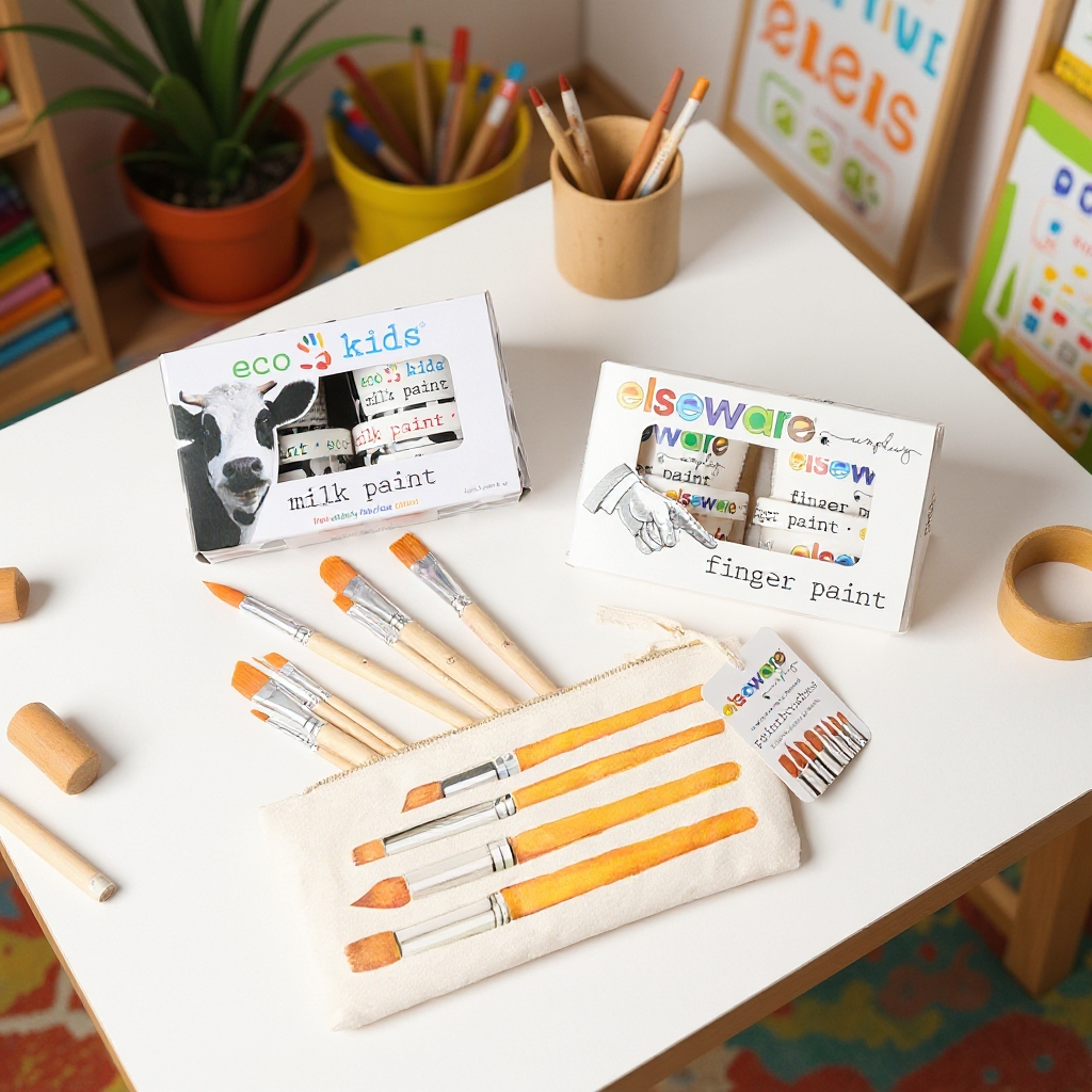 Elseware Unplug Creative Painting Bundle | All Natural Paints & Tools for Kids