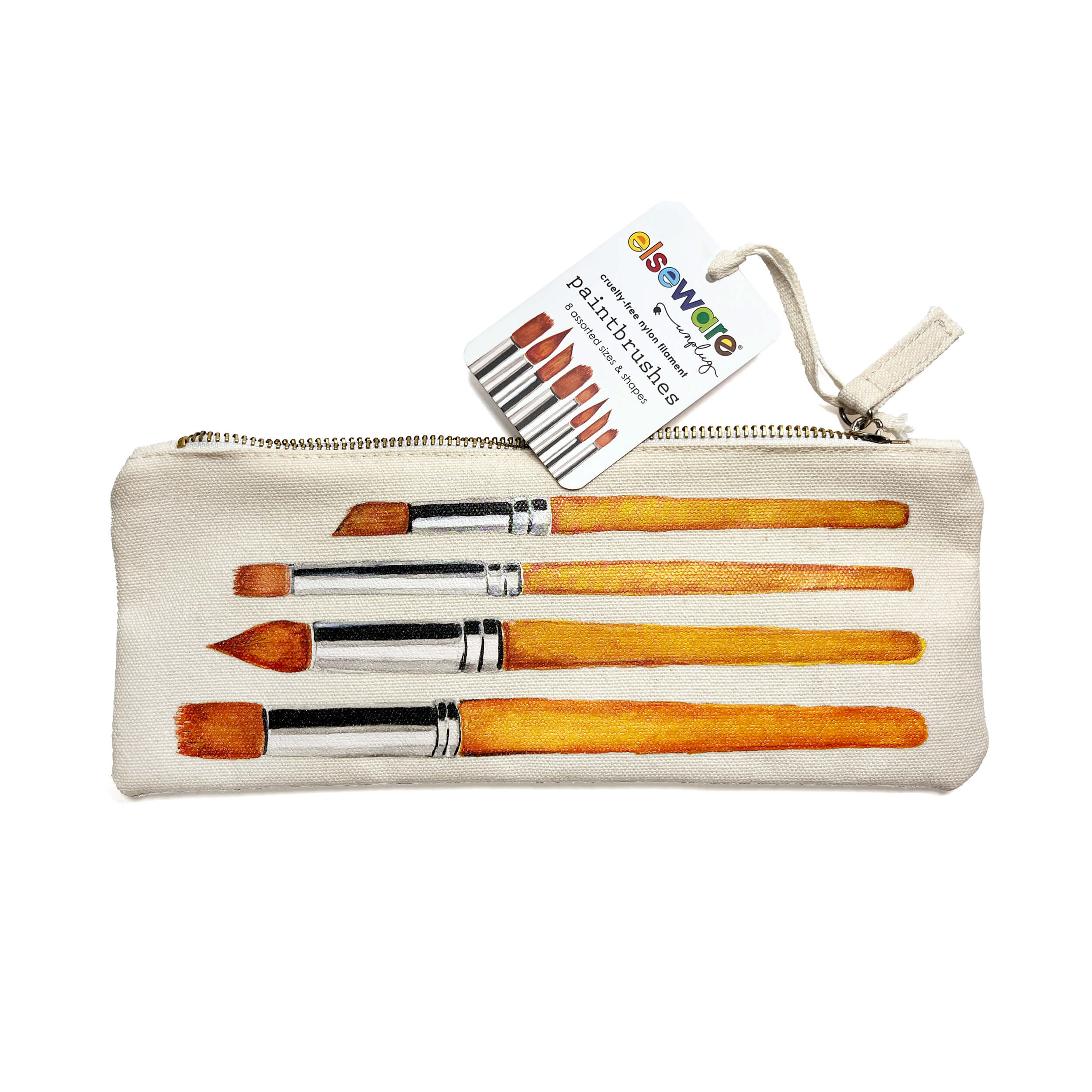 Elseware Unplug Watercolor Travel Set | Bamboo Case, Brushes, & Paper Pad
