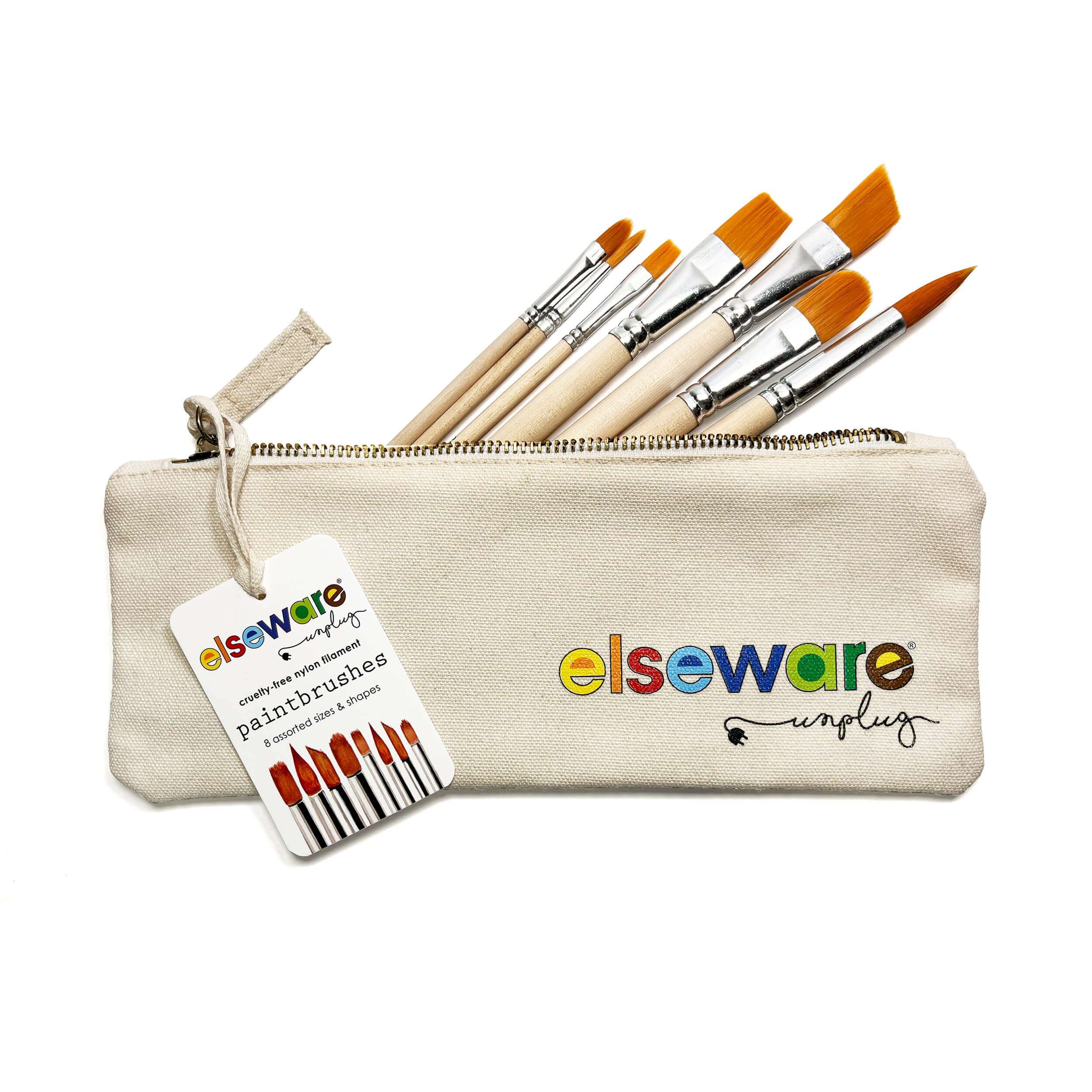 Elseware Unplug Watercolor Travel Set | Bamboo Case, Brushes, & Paper Pad