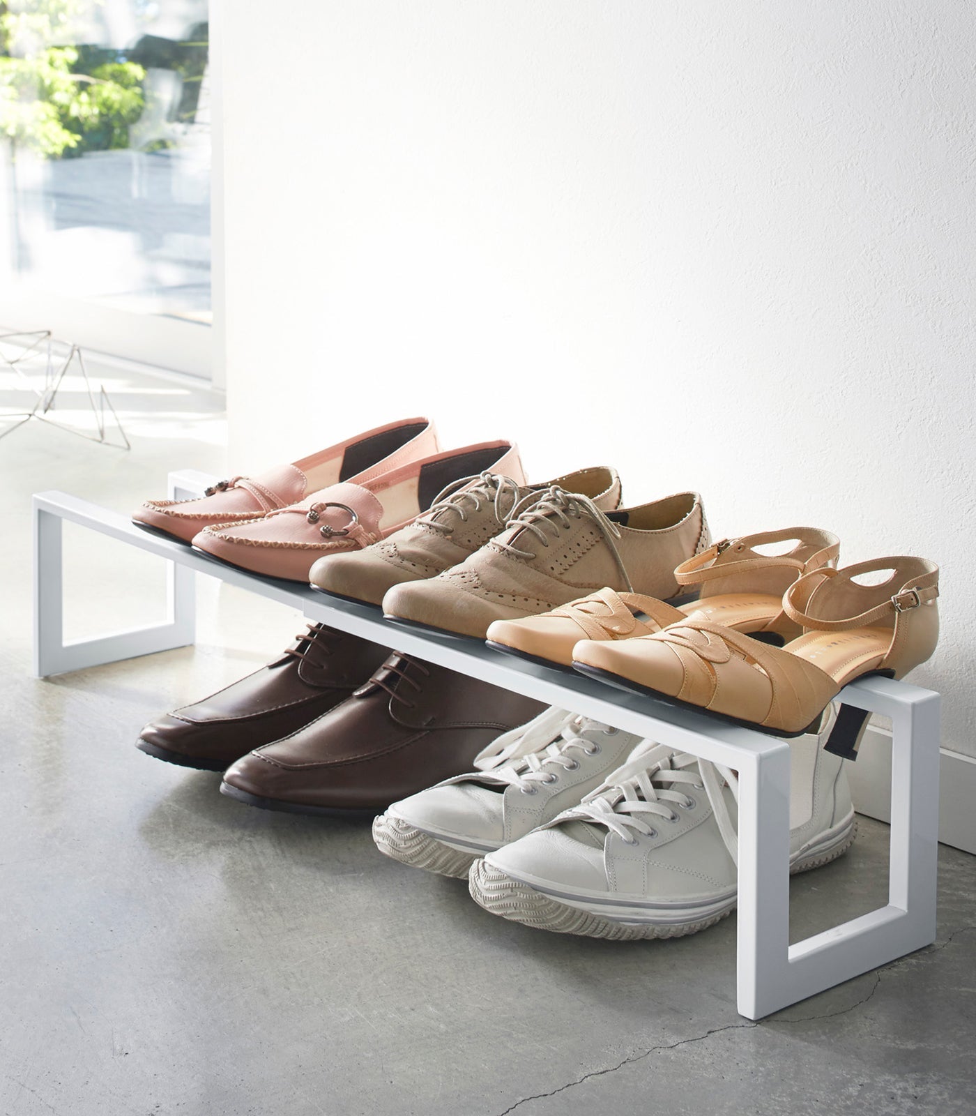 Yamazaki Home Expandable Shoe Rack (6" H)  - Steel