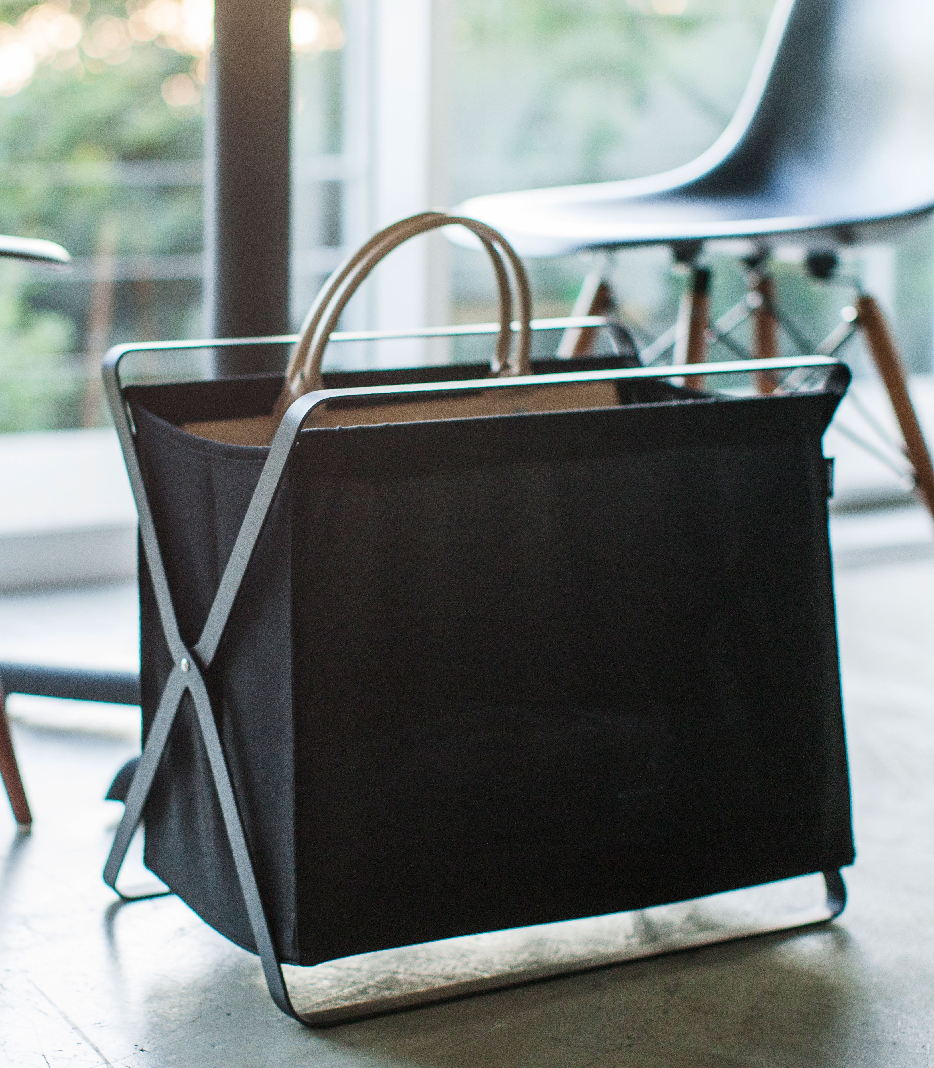 Yamazaki Home Folding Storage Bin (16" H)  - Steel