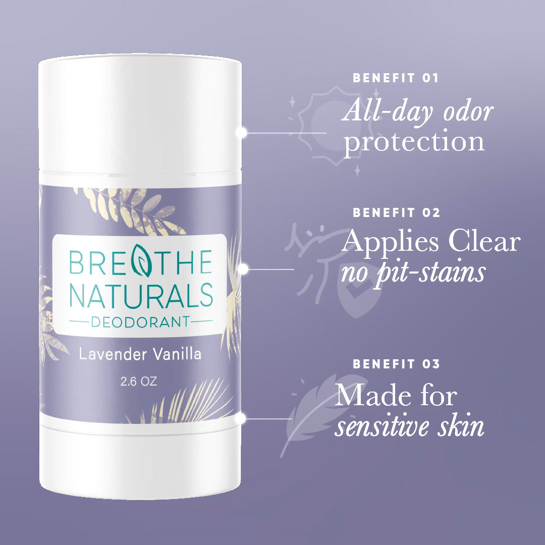 Breathe Naturals Deodorant Lavender Vanilla - 2 Pack