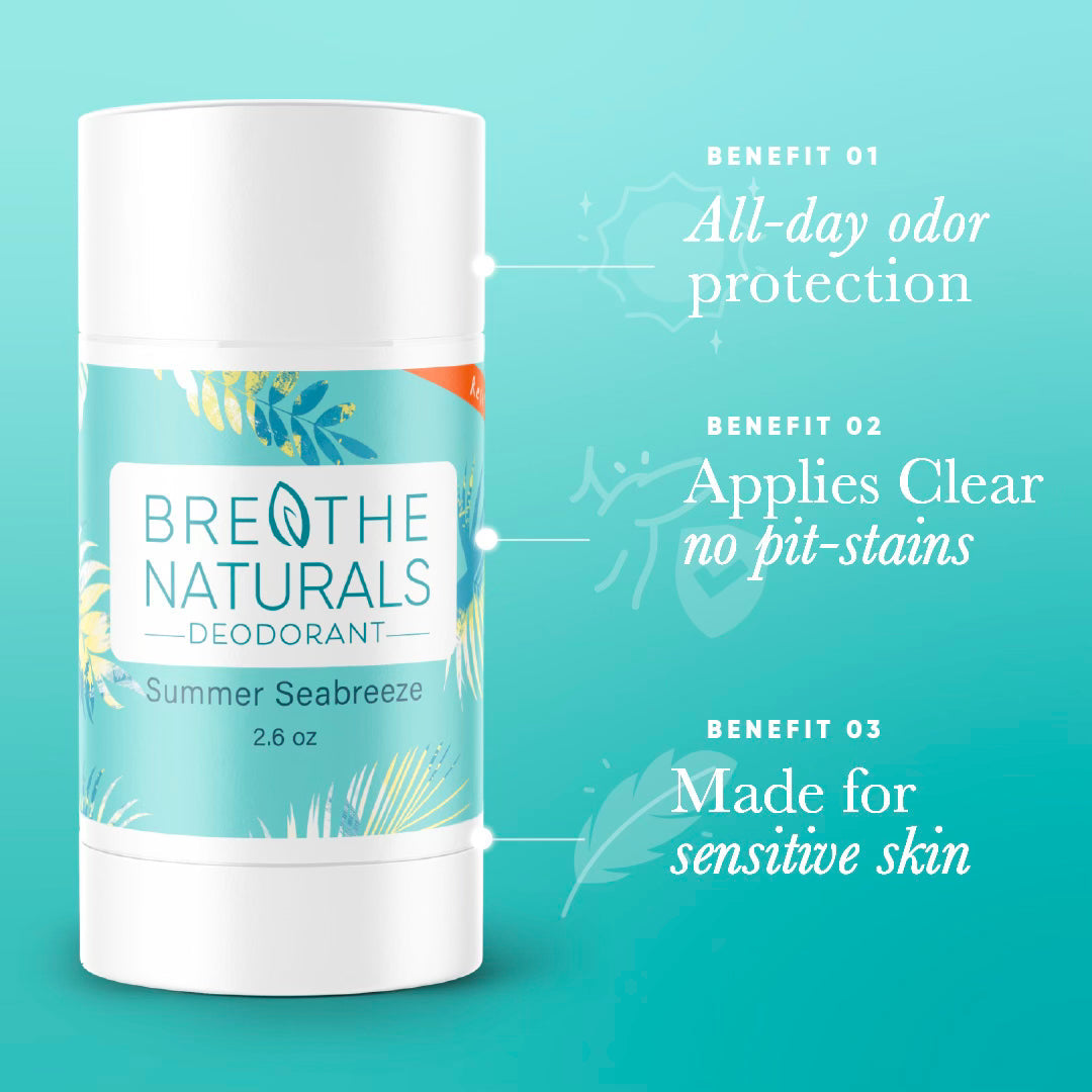 Breathe Naturals Deodorant Summer Seabreeze - 2 Pack