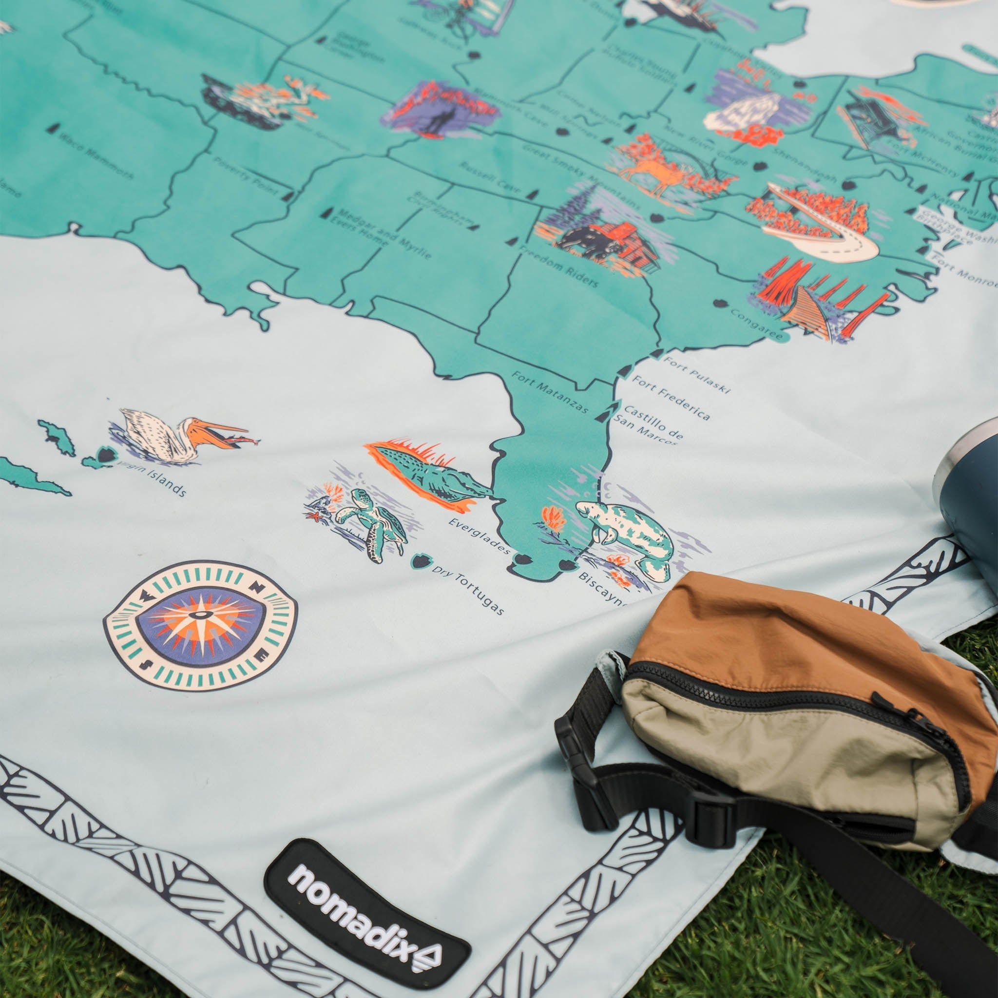 Nomadix Festival Blanket: National Parks and Monuments Map