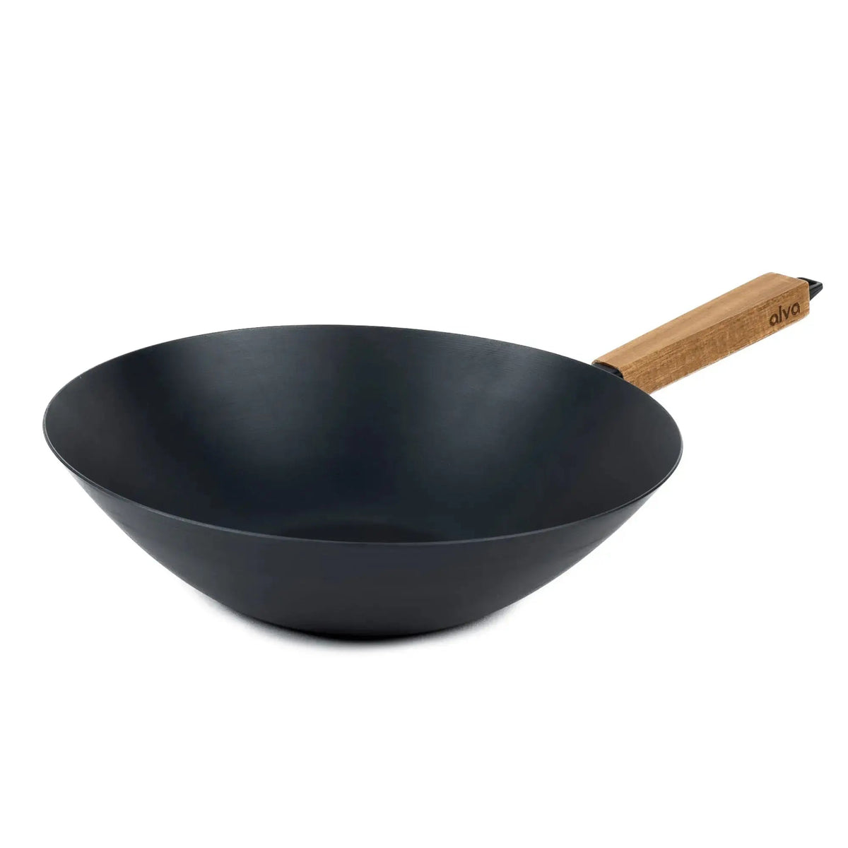 Alva Cookware Carbon Steel Wok, 12"