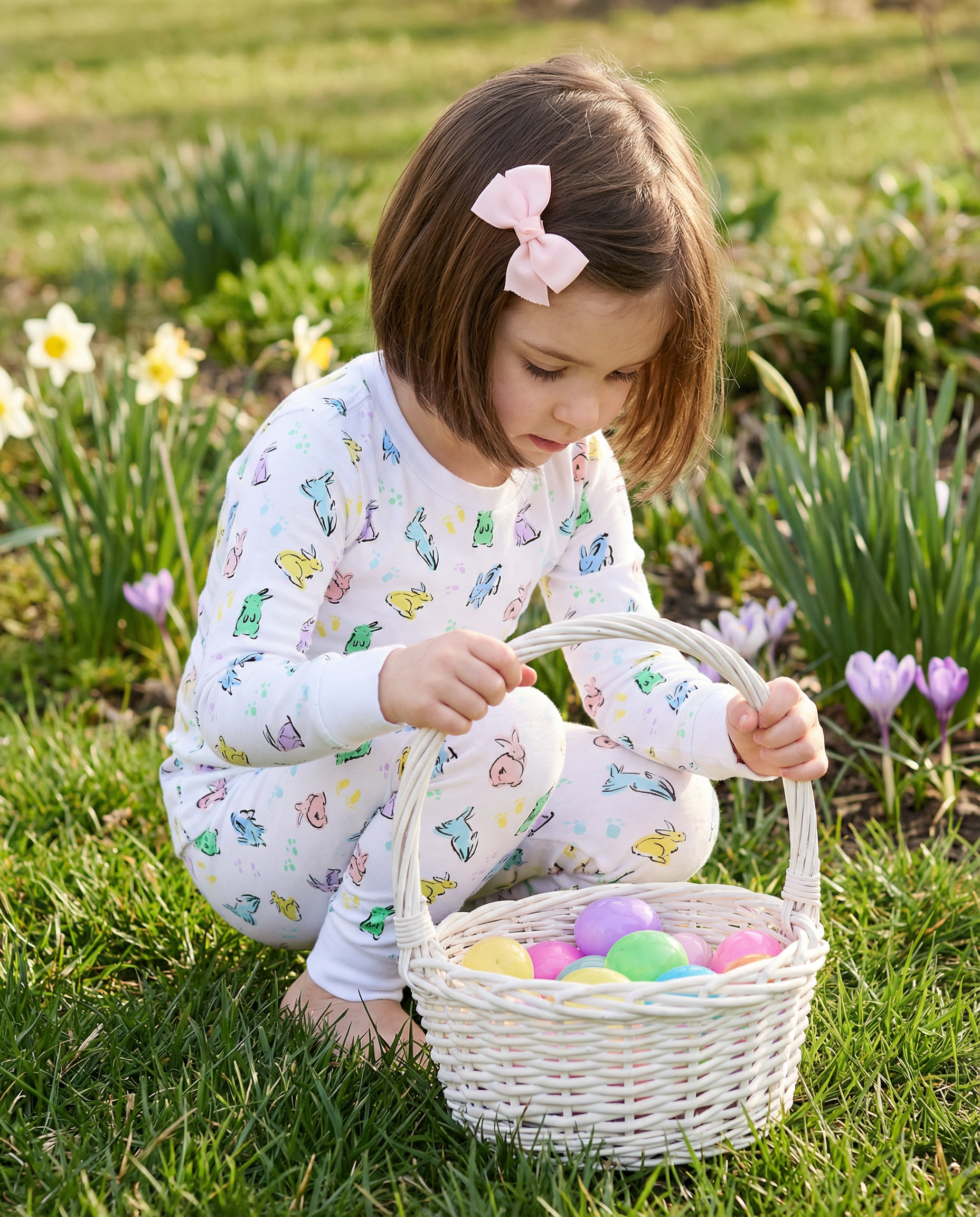 12|12 The Organic Long Sleeve Pajama Set [Bunny Hop]
