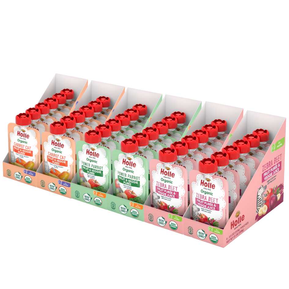 Holle Fruit & Veggie Bundle: Carrot Cat, Power Parrot, Zebra Beet