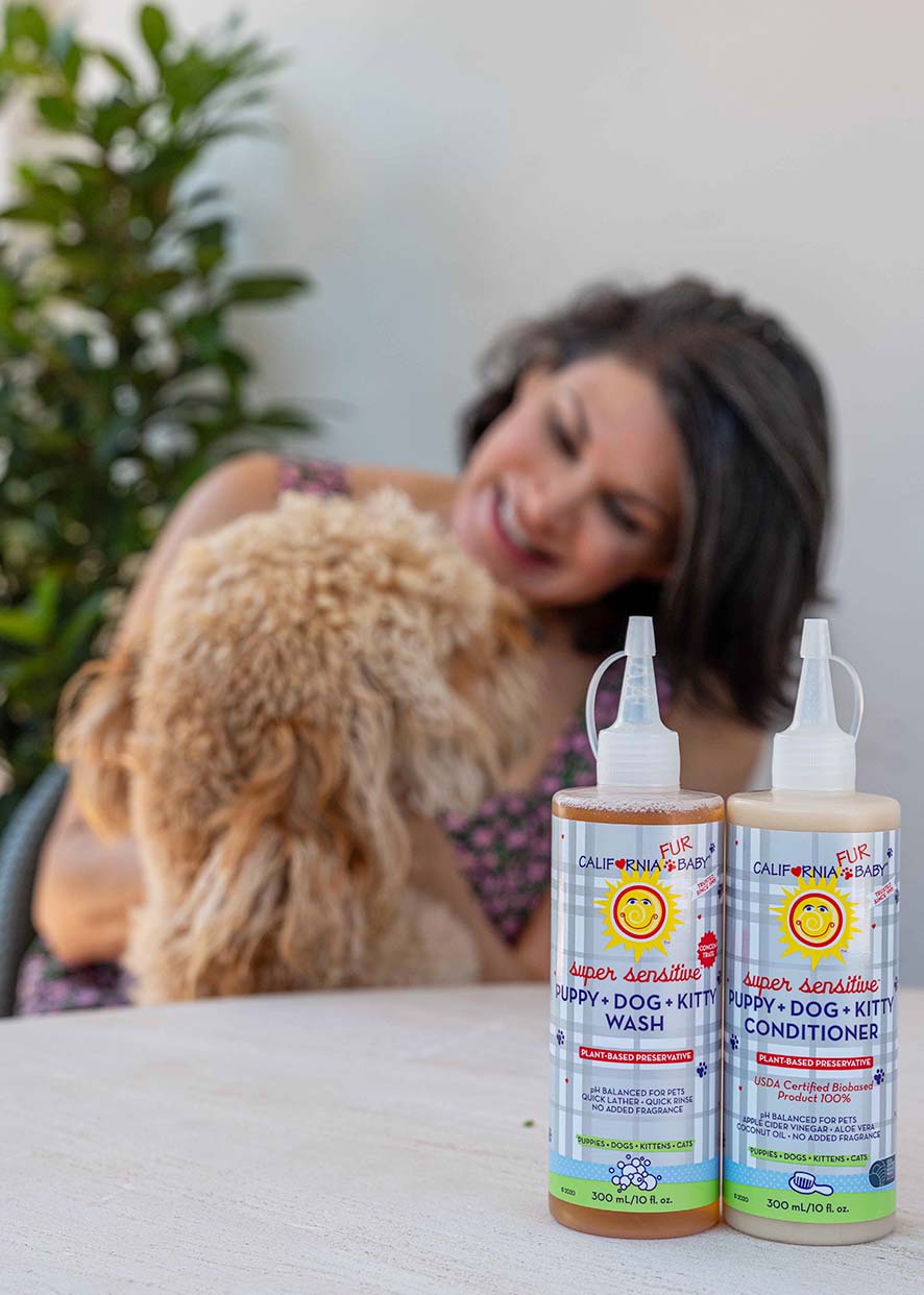 California Baby (No Fragrance) Super Sensitive™ Puppy + Dog + Kitty Wash & Conditioner Set