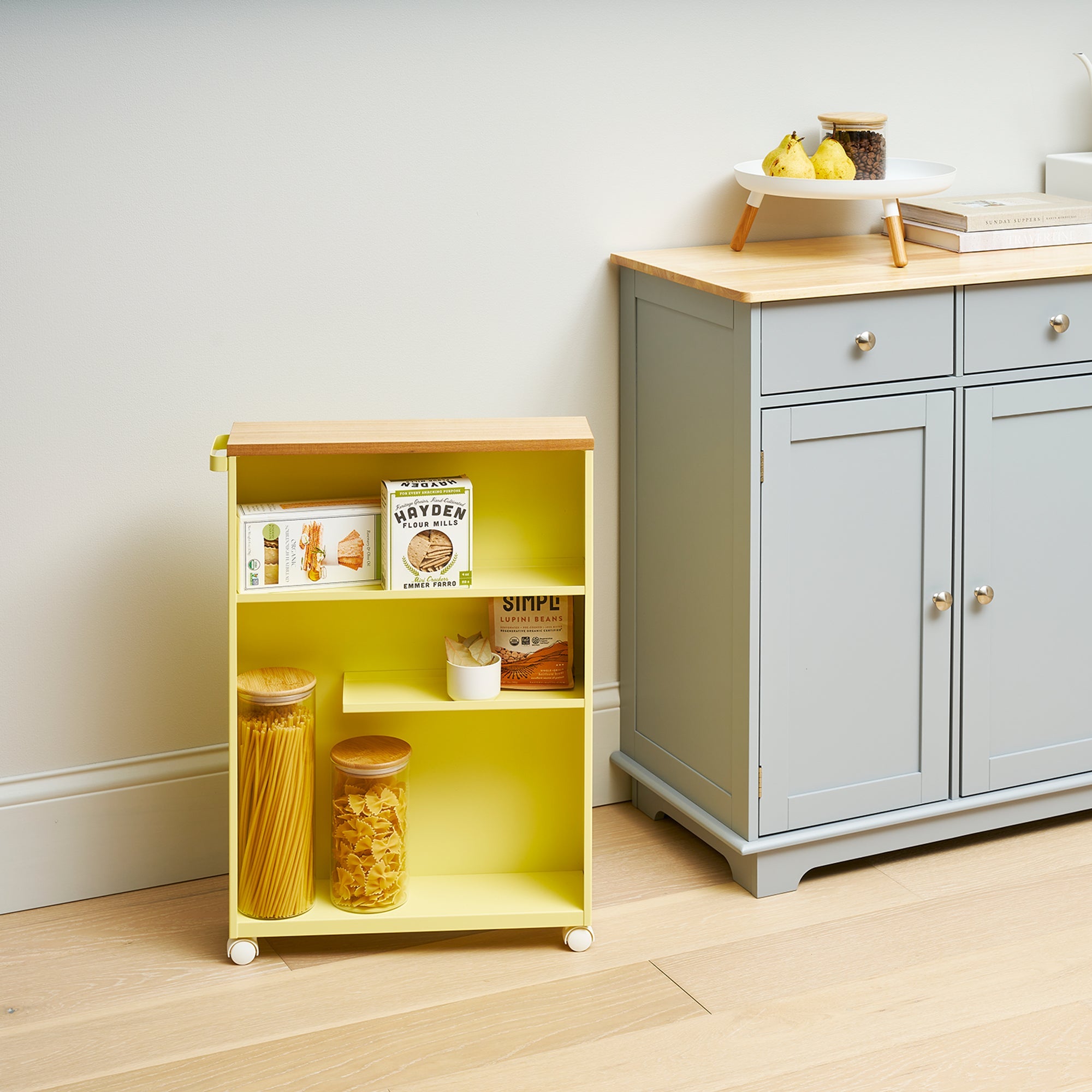 Yamazaki Home Rolling Storage Cart (27" H)  - Steel