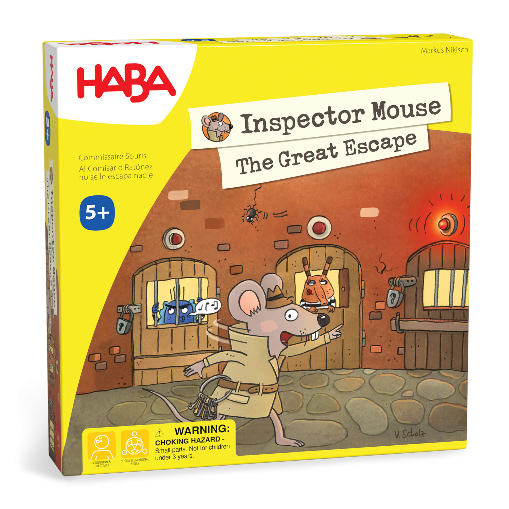 HABA Inspector Mouse game box with cartoon mouse and yellow background