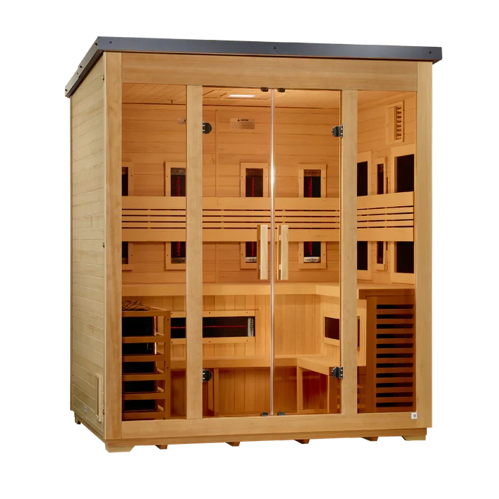 Golden Designs Gargellen 5-Person Hybrid Outdoor Sauna 