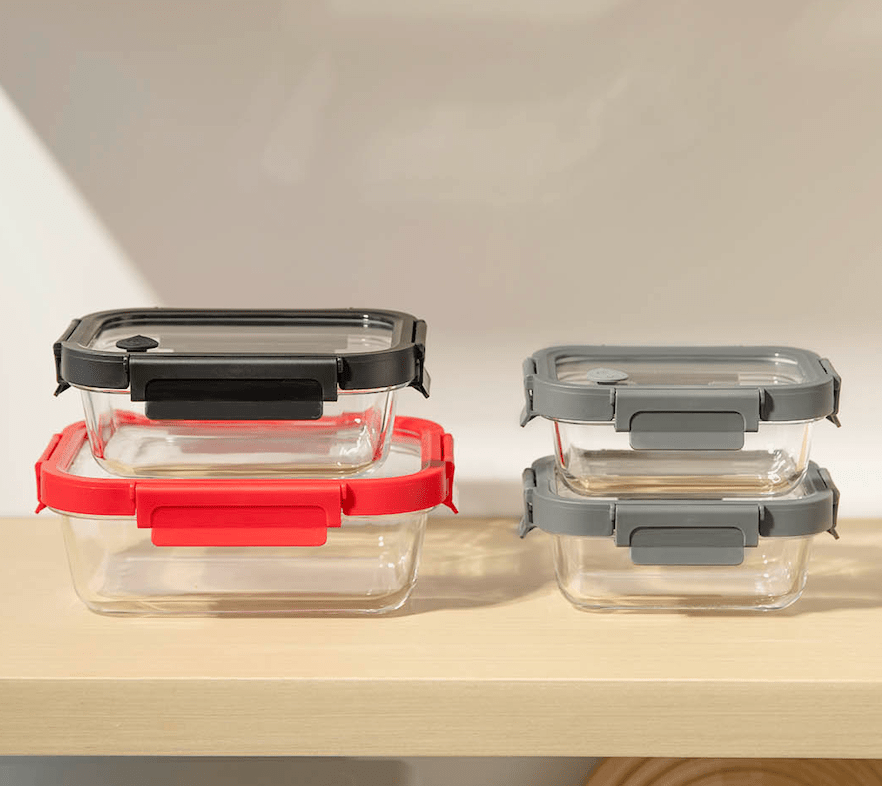 Genicook Glass Containers & Lids - Rectangular