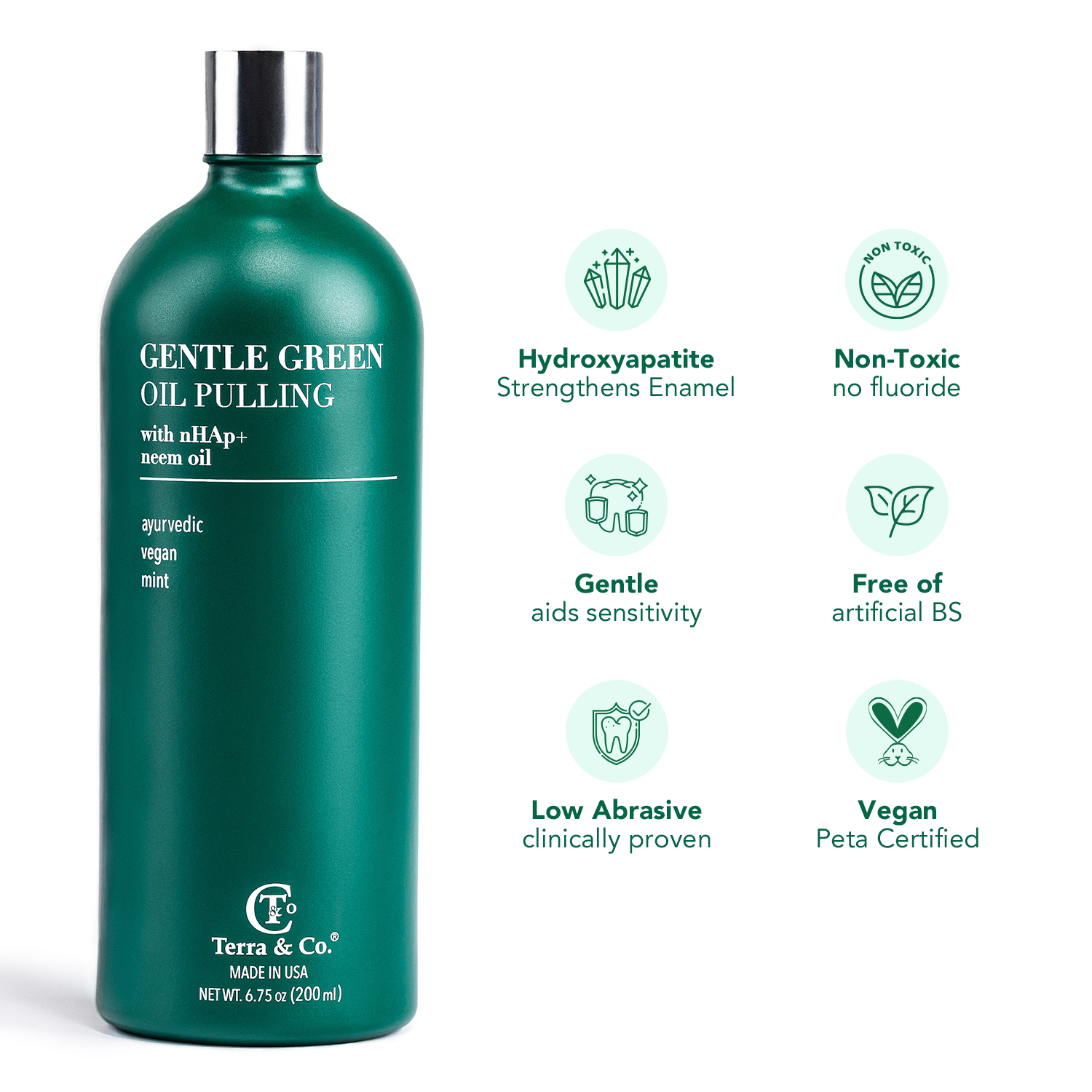 Terra & Co. Gentle Green Oil Pulling Mouthwash – Enamel Support & Gum Health