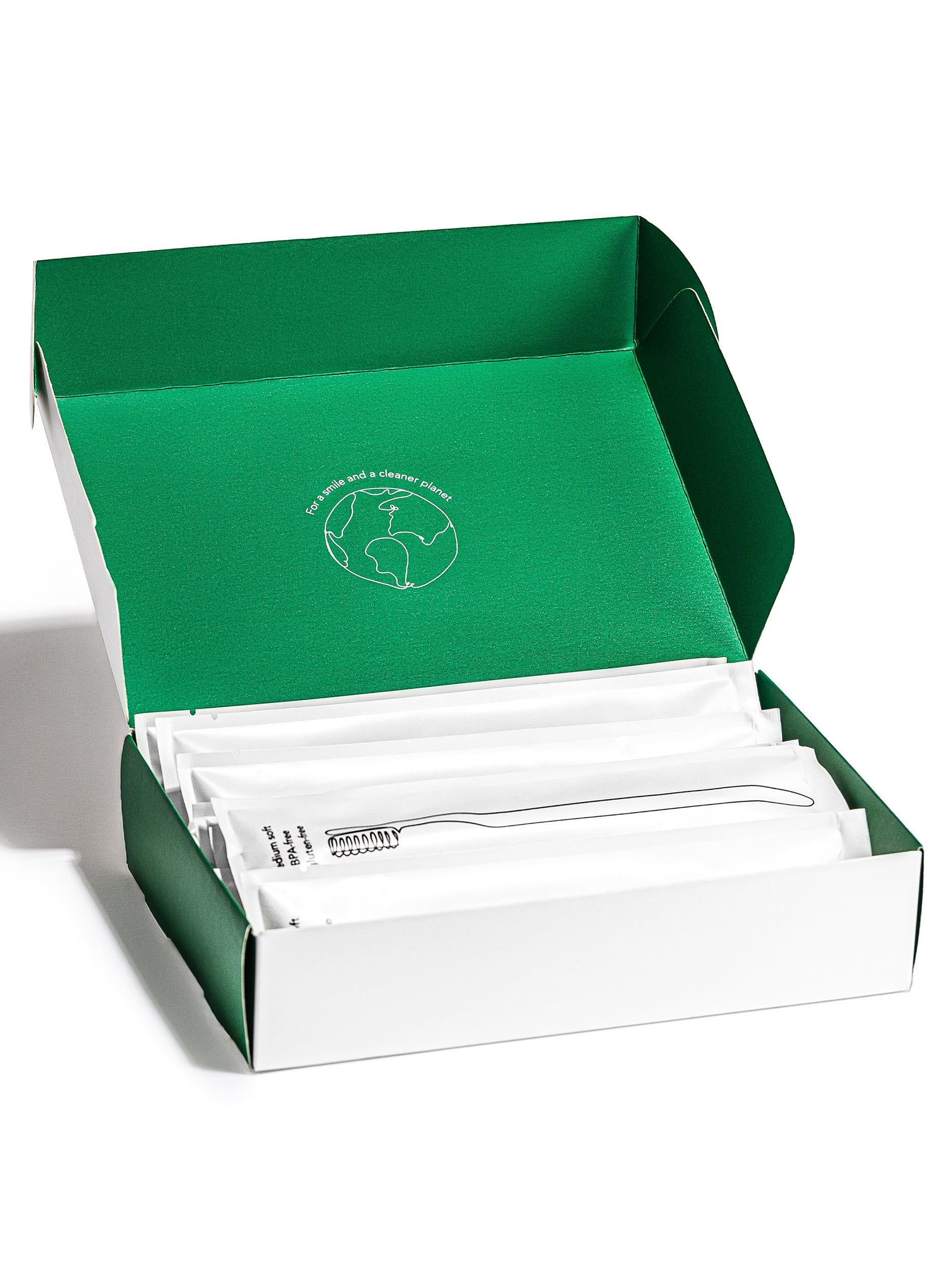 Terra & Co. Gentle Green Toothbrush Family Pack (10 Count) – Eco-Friendly Wheat Straw Toothbrushes for Sensitive Teeth | BPA-Free, Travel-Friendly, Plastic-Free