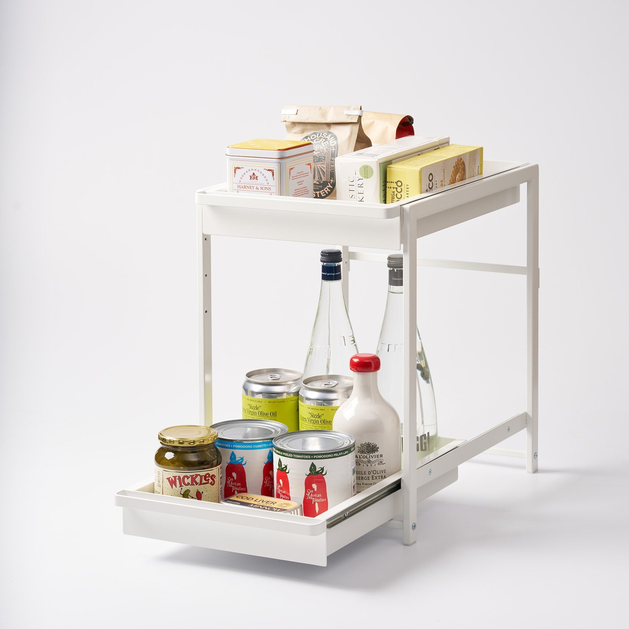 Yamazaki Home Two-Tier Pull-Out Shelf - Steel