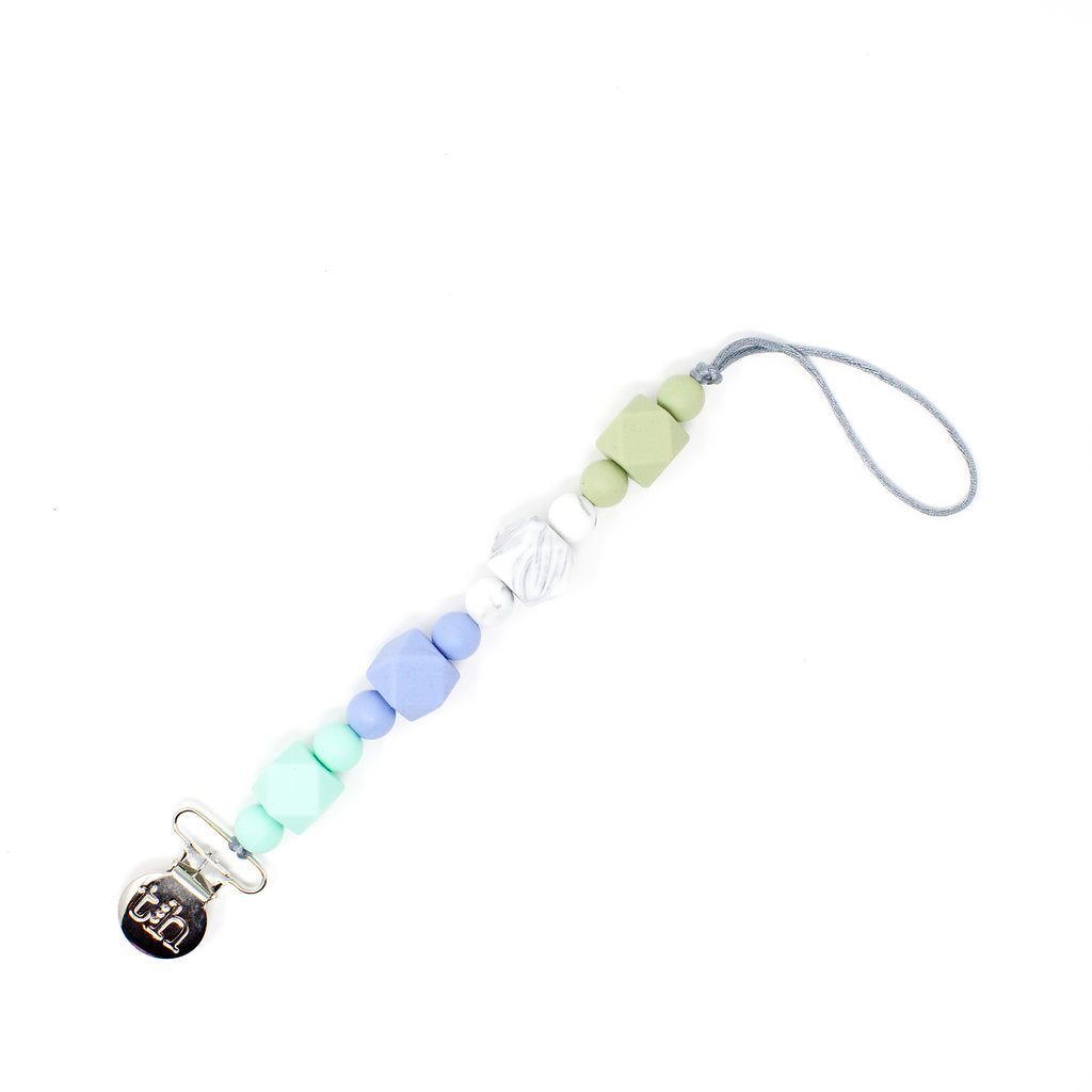 Three Hearts Grande Jewel Pacifier Clip - Food Grade BPA Free Silicone