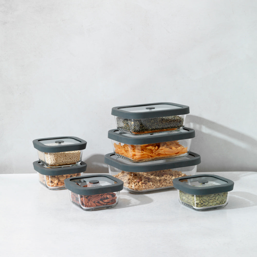 Public Goods Square Glass Food Storage Containers (Set of 4)