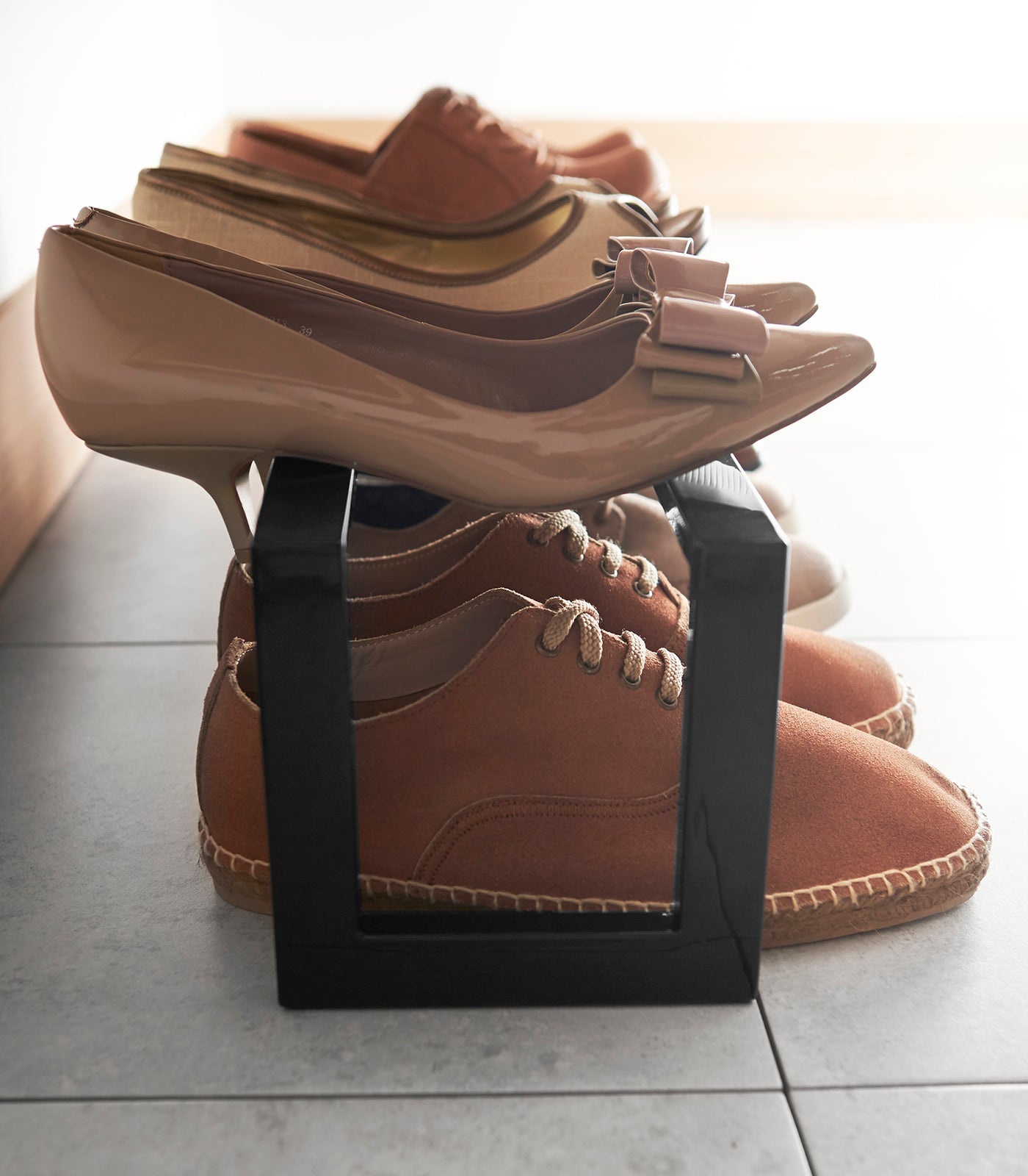 Yamazaki Home Expandable Shoe Rack (6" H)  - Steel