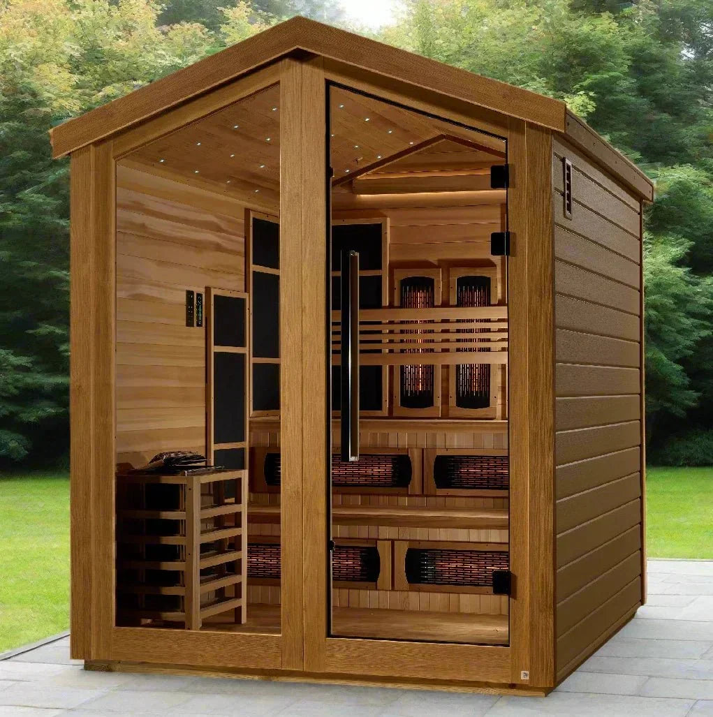 Golden Designs Kaskinen 6-Person Hybrid Outdoor Sauna - Gimme the Good ...