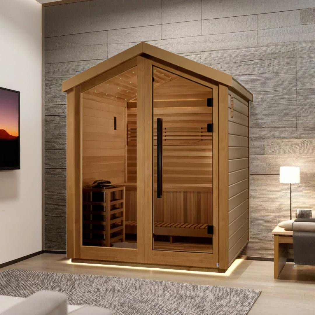 Golden Designs Savonlinna GDI-8503-01 3 Person Outdoor Traditional Cedar Sauna