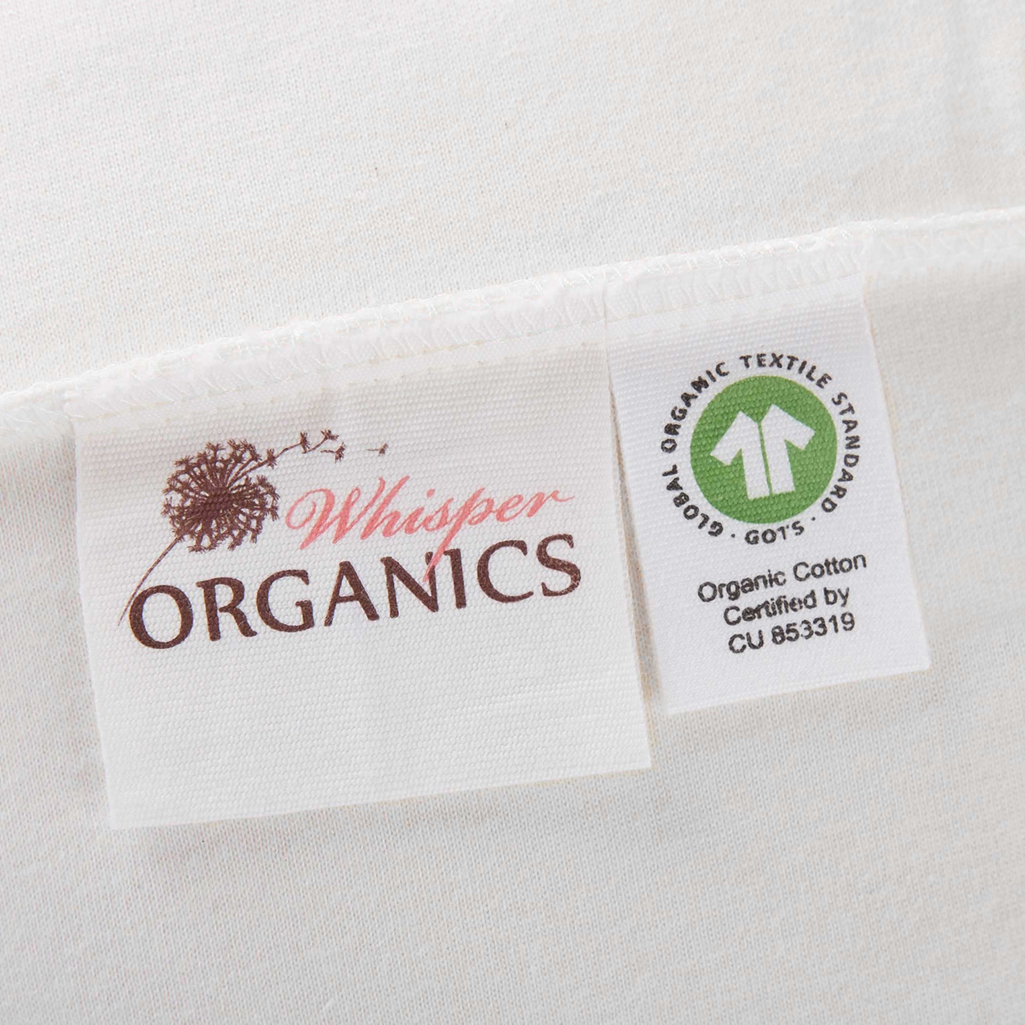 Whisper Organics Organic Waterproof Pique Knit Mattress Cover
