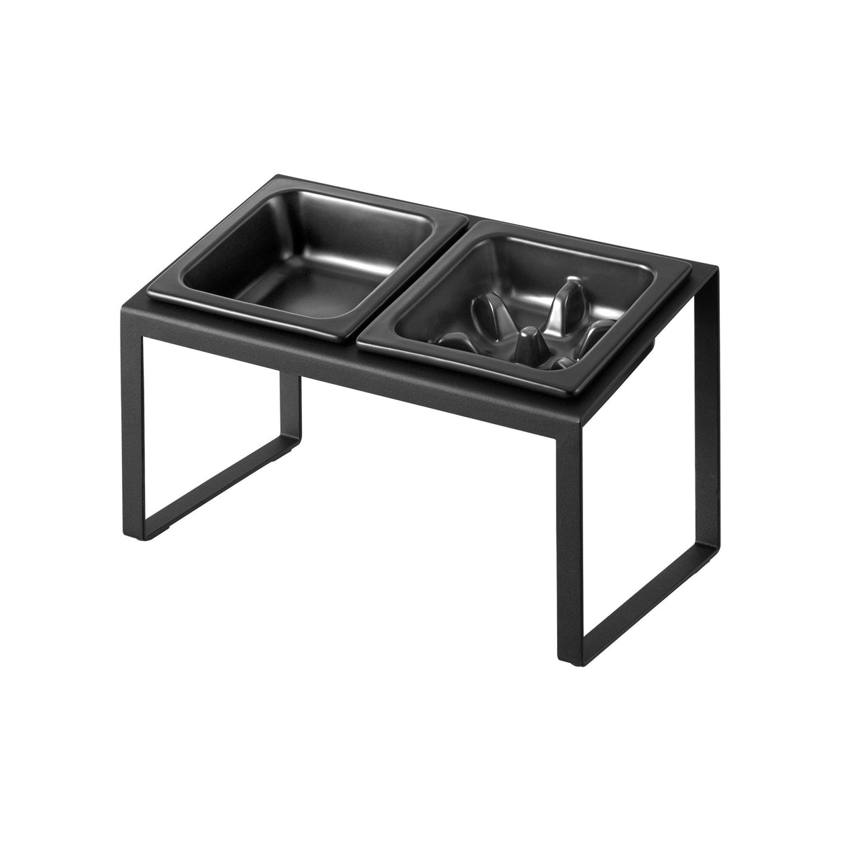Yamazaki Home Slow Feeder Pet Bowl - Steel + Ceramic