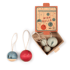 10. Wooden Wish Ball Ornaments