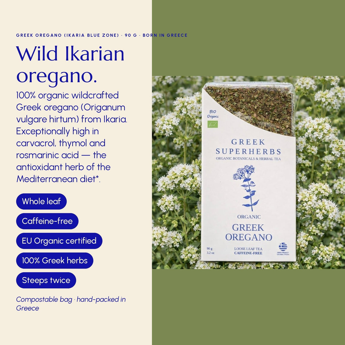Greek Superherbs Greek Oregano (Ikaria Blue Zone)