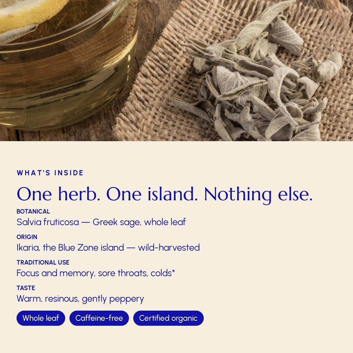 Greek Superherbs Greek Sage (Ikaria, Blue Zone)