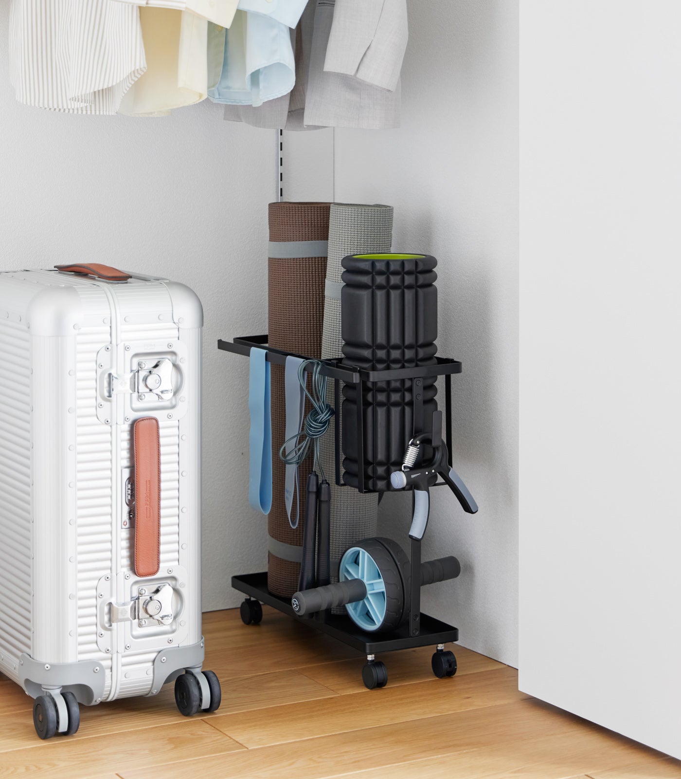 Yamazaki Home Fitness Equipment Storage Cart - Steel