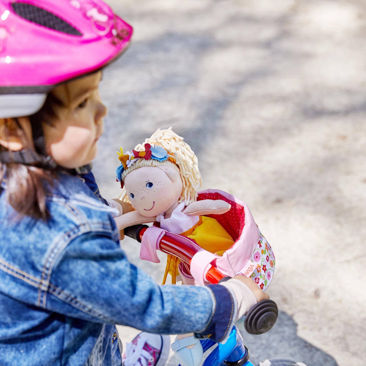 HABA Soft Doll's Bike Seat Flower Meadow