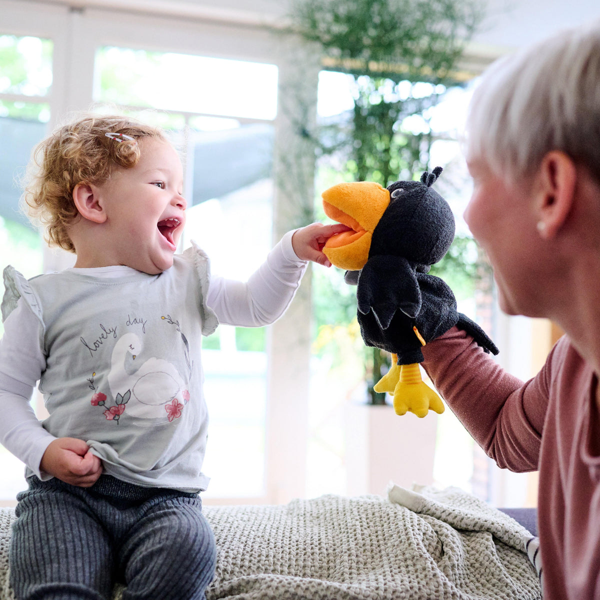 HABA Theo the Raven Glove Puppet