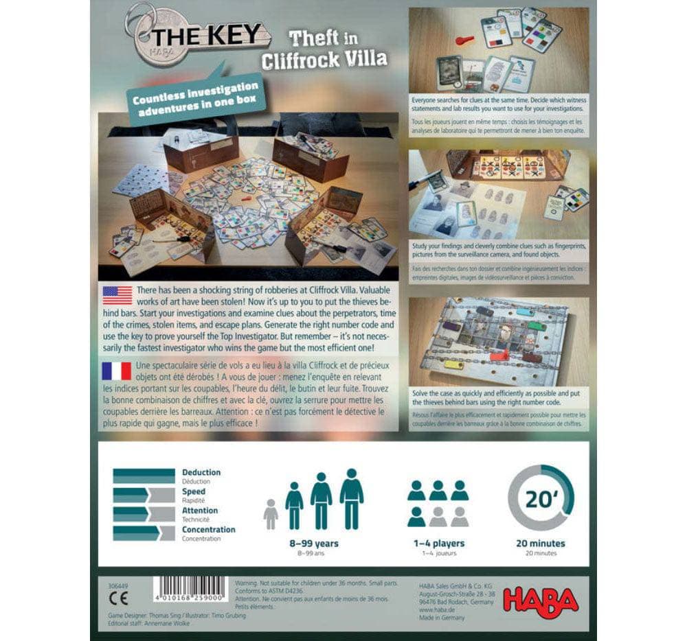 HABA The Key: Theft at Cliffrock Villa