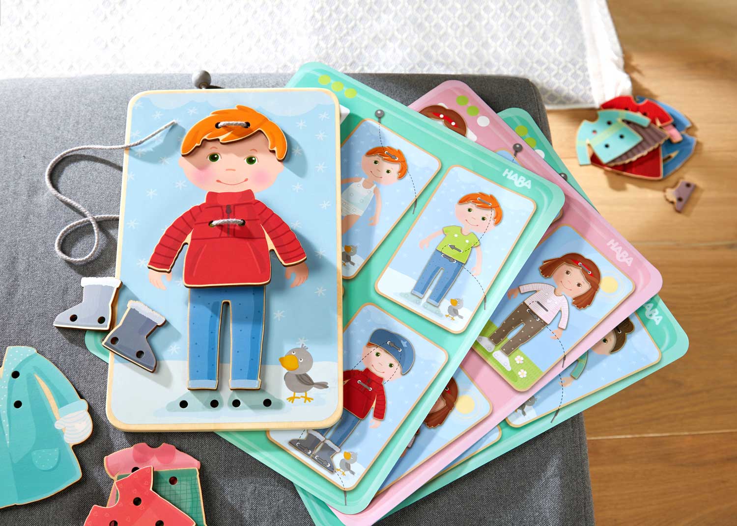 HABA My First Threading Game – Dress Up Fun